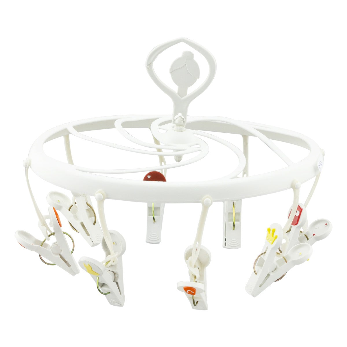 Varal Bailarina PrendMania Poly Play 8 Prendedores + 1 Varal Cata-vento Flor - Design Inovador Antiqueda - Poly Play