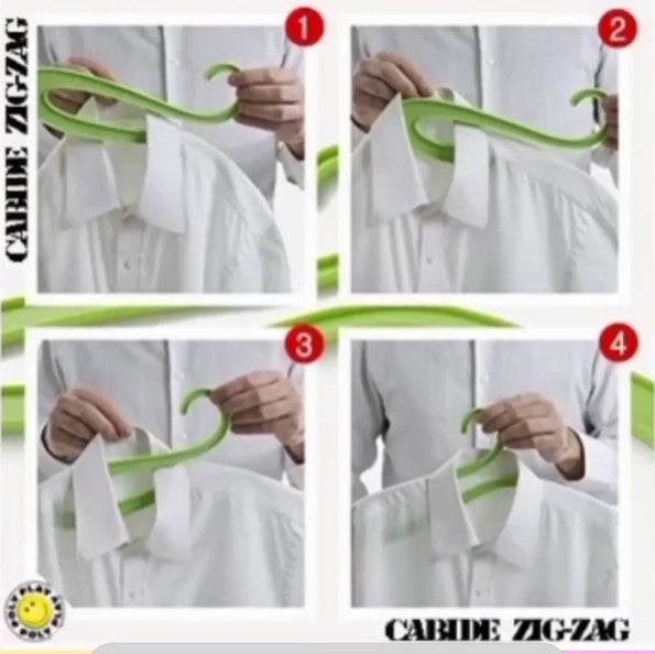 Cabide Zig-Zag Poly Play 4 Peças - Preserva a Gola e Organiza o Armário