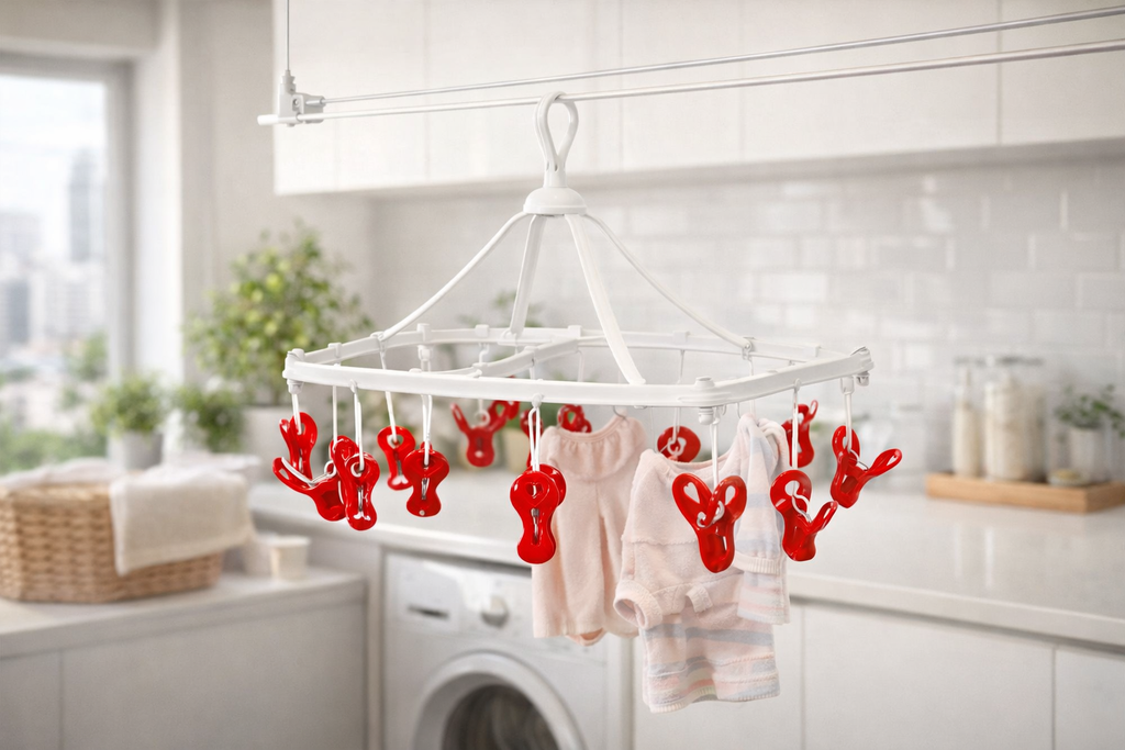 Varal Retangular Poly Play 19 Prendedores Love - Grande e Bonito