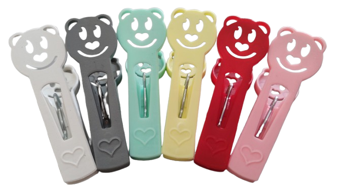 Prendedor de Roupa Happy Ursinho Poly Play 24 Unidades - Lavanderia Alegre