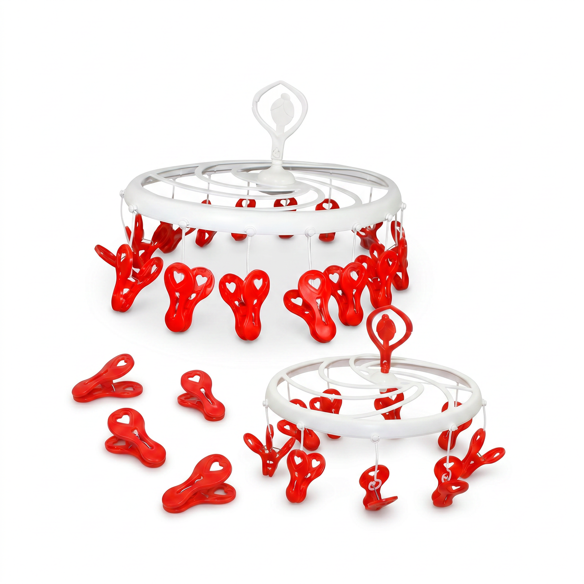 Kit Lavanderia Love Poly Play - Completo com Varal Bailarina, Espiral e 24 Prendedores LOVE
