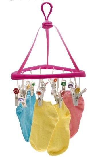 Varal Triangular PrendMania Poly Play 12 Prendedores - Solução Inteligente para Íntimas