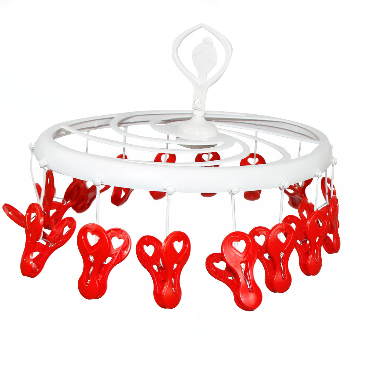 Varal Bailarina Poly Play 16 Prendedores Love - Delicadeza para Roupas Íntimas - Poly Play