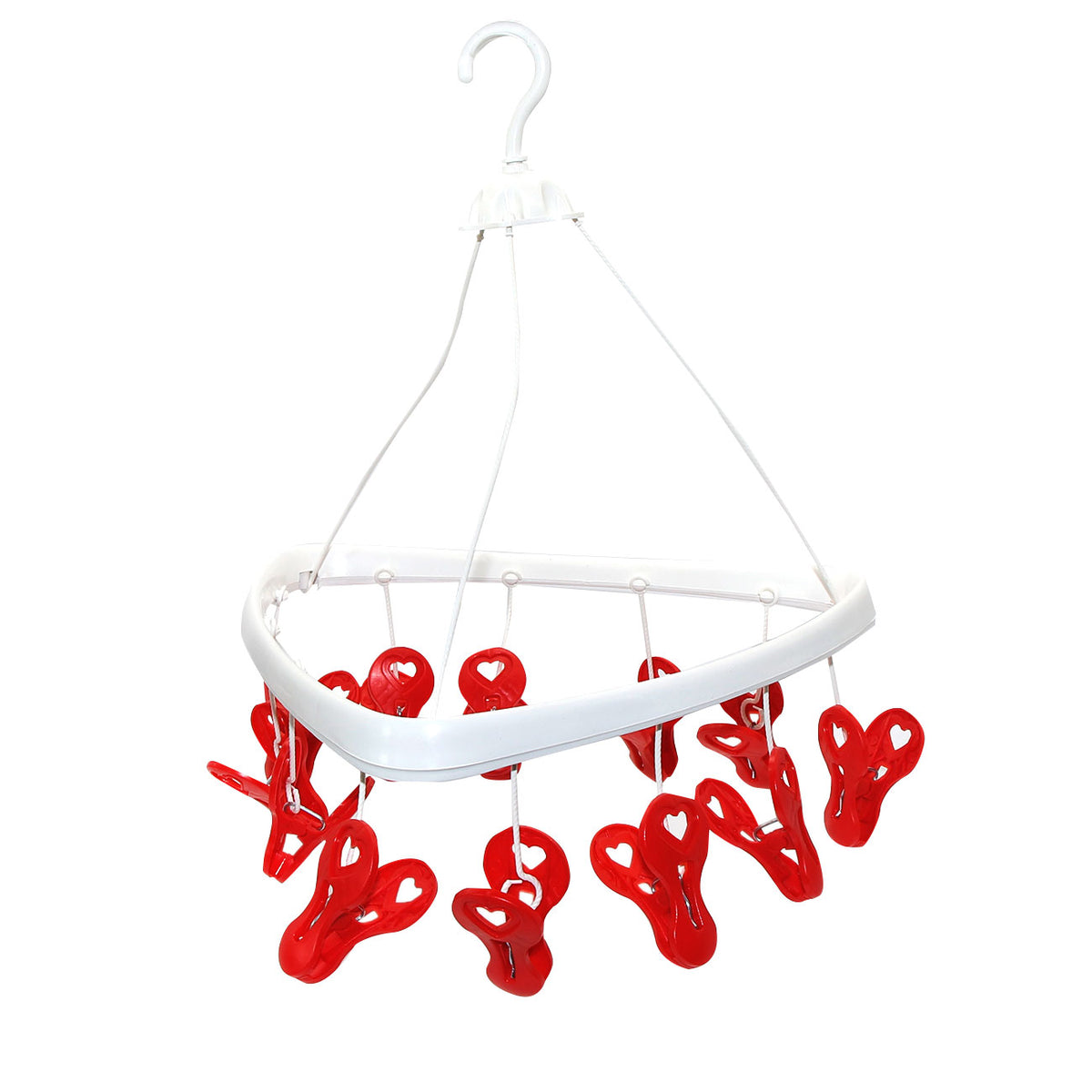 Varal Triangular Poly Play 12 Prendedores Love - Cuida das roupas Íntimas com Amor - Poly Play
