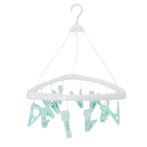 Varal Triangular Poly Play 12 Prendedores Happy - Ideal para Peças Íntimas
