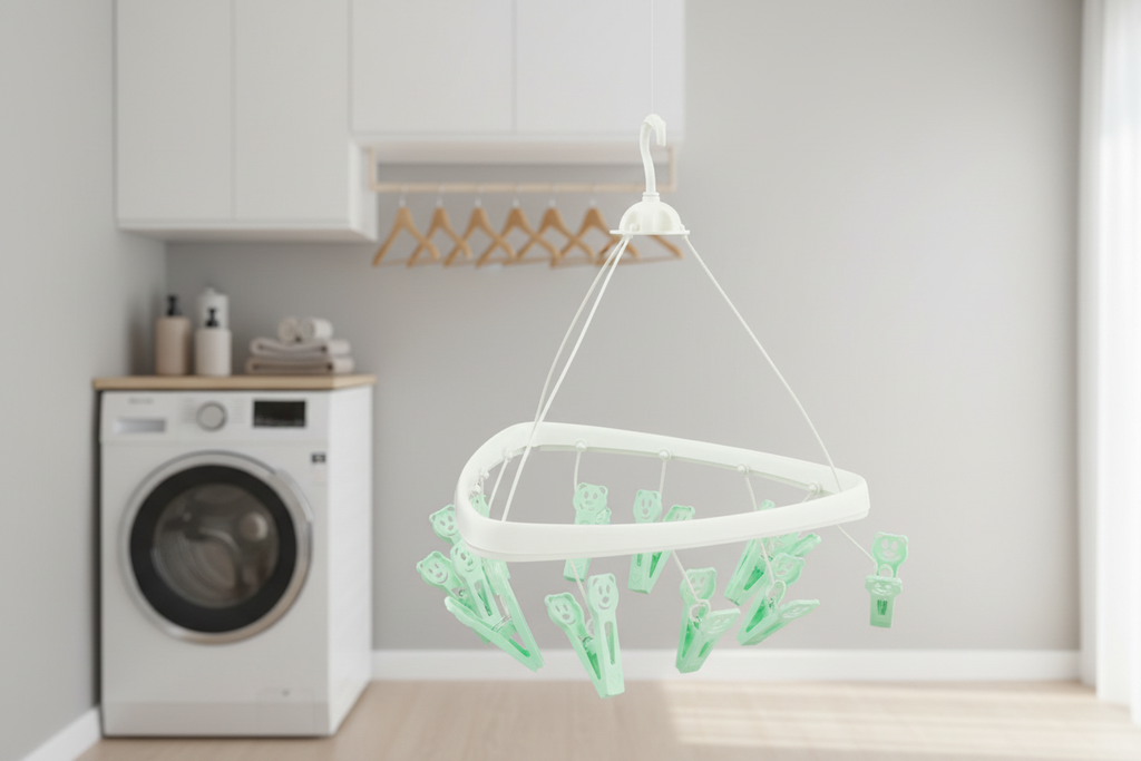 Varal Triangular Poly Play 12 Prendedores Happy - Ideal para Peças Íntimas