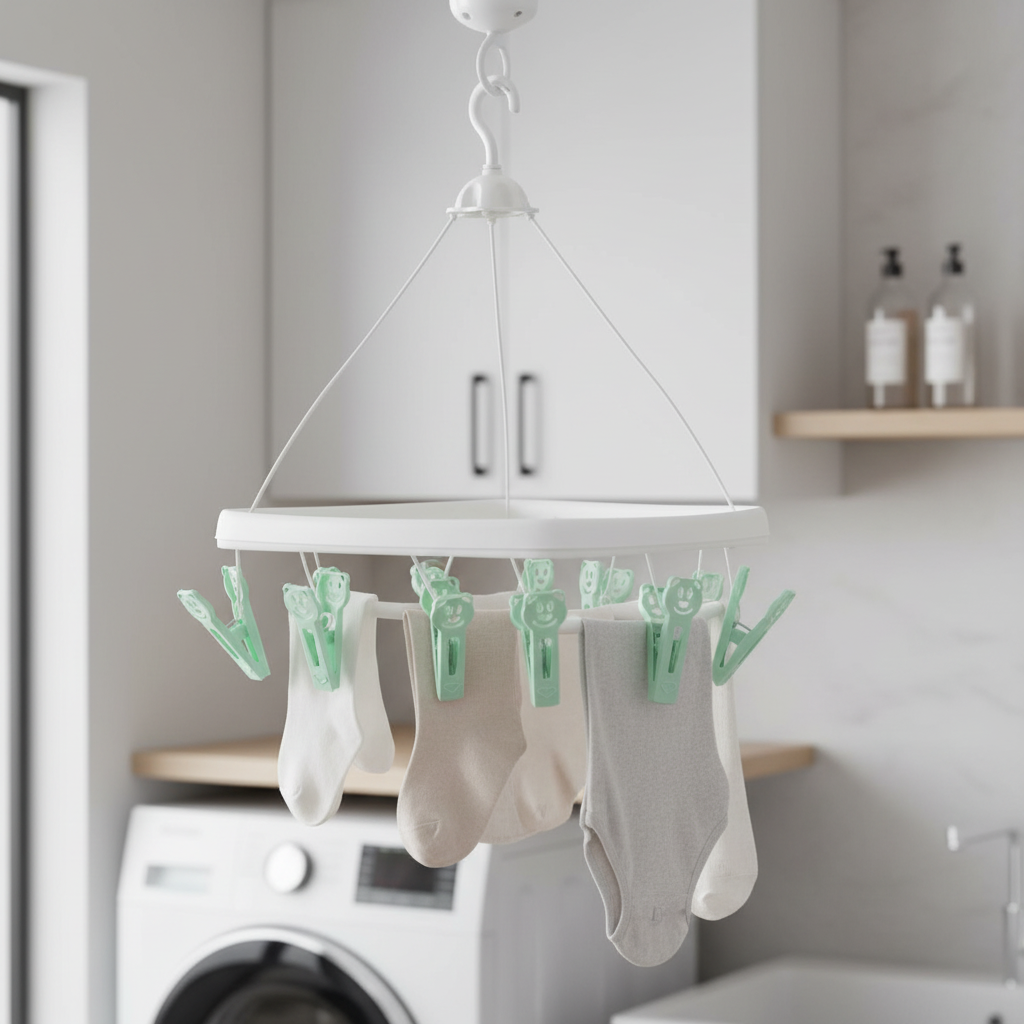 Varal Triangular Poly Play 12 Prendedores Happy - Ideal para Peças Íntimas