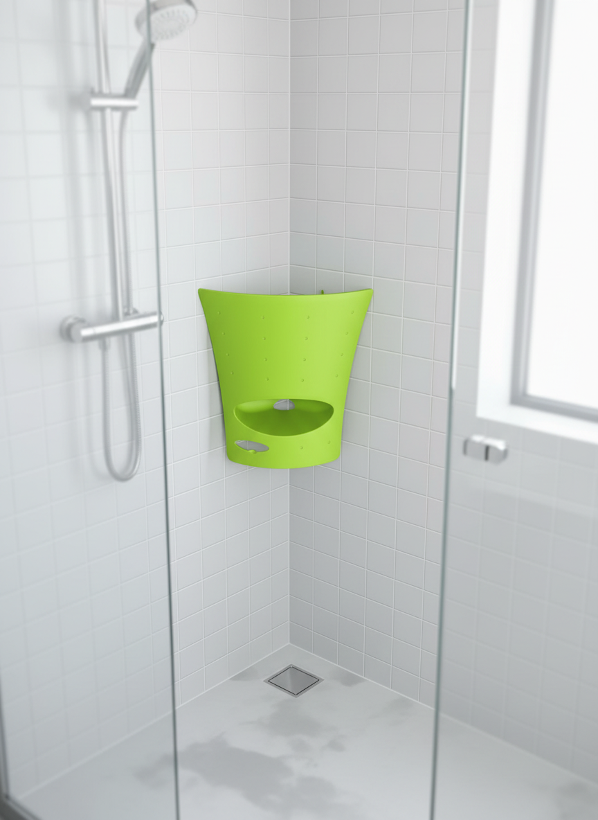 Cantoneira Banheiro Poly Play - Organiza o Box com Fácil Instalação