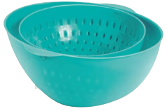 Escorredor Giratório + Bowl Poly Play - Lava, Escorre e Serve