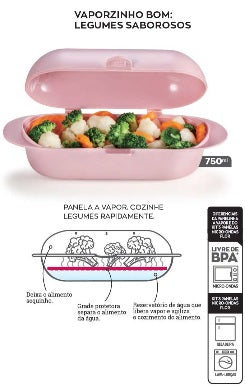 Panelinha de Vapor Poly Play Para Micro-ondas - Legumes em 4 Minutos ( 2 unidades )