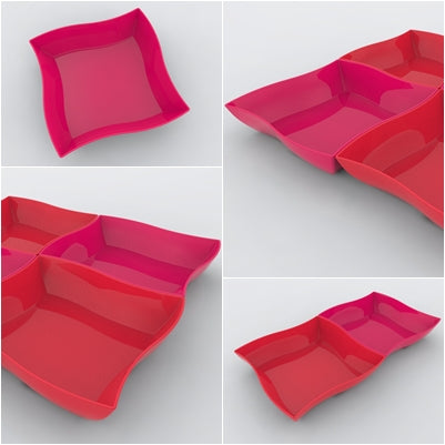 Prato para Lanche Espiral Poly Play ( 4 unidades ) - Multiuso Para Família