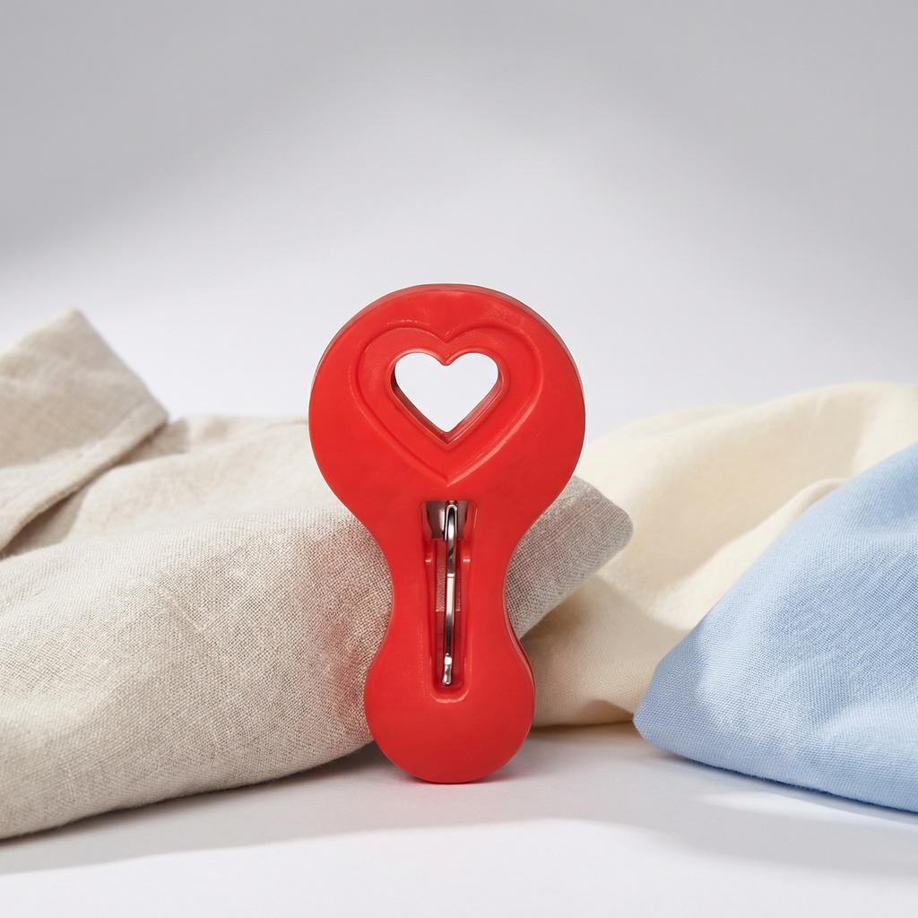 Prendedor de Roupa Love Poly Play 24 Unidades - Design Coração Ergonômico - Varal de chão - Poly Play