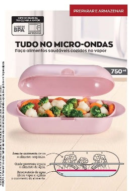 Panelinha de Vapor Poly Play Para Micro-ondas - Legumes em 4 Minutos ( 2 unidades )